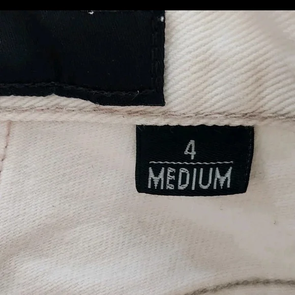 Marithe Francois Girbaud Vintage White Cream Denim Pants Jeans Womens Size 4